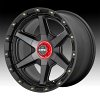 KMC KM101 Tempo Machined Black Grey Tint Custom Truck Wheels 8